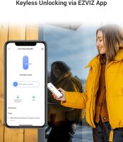 EZVIZ DL01S Smart Lock Set, electronic door lock, Bluetooth, app control, Alexa compatible, keypad, A3 Gateway, grey