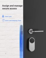 EZVIZ DL01S Smart Lock Set, electronic door lock, Bluetooth, app control, Alexa compatible, keypad, A3 Gateway, grey