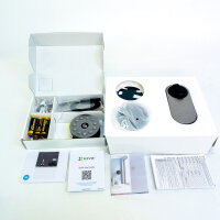 EZVIZ DL01S Smart Lock Set, electronic door lock, Bluetooth, app control, Alexa compatible, keypad, A3 Gateway, grey