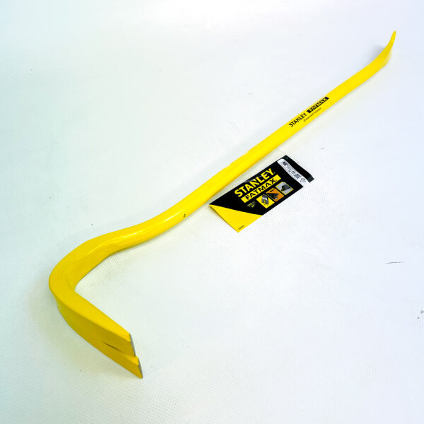 Stanley Fatmax 155513 Crowbar 76 cm, Spring Steel, Heavy-Duty Wrecking Bar for Demolition, 30 Inch Lever Tool