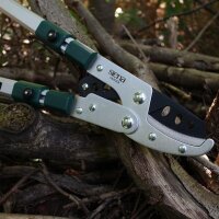 Siena Garden Pro 358328 Anvil Pruning Shears, 67–101 cm, 5-stage telescopic, SK5 carbon steel, non-stick blade, non-slip handles, for hard branches