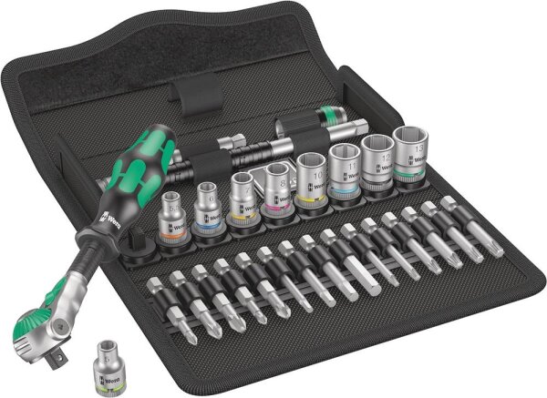 Wera 8100 SA 6 Zyklop Speed ​​ratchet set 1/4", 28-piece, metric, 5 Nm, mechanical, mobile ratchet, 0.8 kg