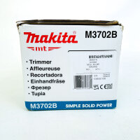 Makita M3702B Edge Router, 530 W, 6 mm, 30000 rpm, fixed base, metal/plastic, 1.5 kg, incl. router bit & instructions