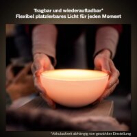 Philips Hue Go LED-Tischleuchte, tragbar, 6W, dimmbar, White & Colour Ambiance, App-Steuerung, Bluetooth, Zigbee, Akku, wasserfest, Alexa-fähig