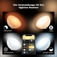 Philips Hue Go LED-Tischleuchte, tragbar, 6W, dimmbar, White & Colour Ambiance, App-Steuerung, Bluetooth, Zigbee, Akku, wasserfest, Alexa-fähig