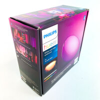 Philips Hue Go LED-Tischleuchte, tragbar, 6W, dimmbar, White & Colour Ambiance, App-Steuerung, Bluetooth, Zigbee, Akku, wasserfest, Alexa-fähig