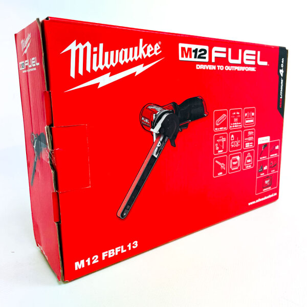 Milwaukee M12FBFL13-402B Cordless Belt File, 12V, Model 4933480961, 220-240V, 50/60Hz, compact, powerful