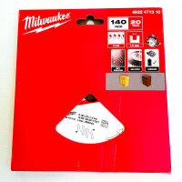 Milwaukee 4932471310 Circular Saw Blade 140x20x1.6mm 18T HW, Wood, Anti-Vibration, Non-Stick, Cordless, 13600 RPM