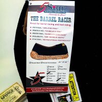 5 Star The Barrel Racer Sattelpad, 30x28", 1" dick, Schwarz, Rundschnitt, 100% Wolle, ideal für Barrel Racing & Trail Riding