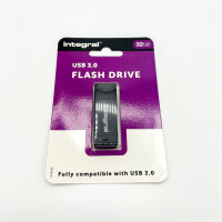 Integral USB 3.0 Stick 32GB, fast memory stick, backward compatible with USB 2.0, black