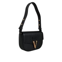 Versace womens clutch 45264108, black leather handbag...
