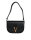 Versace Damen Clutch 45264108, schwarze Lederhandtasche mit goldfarbenem V-Logo, Handgelenkriemen, Schulterriemen