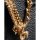 Versace Damen Clutch 45264108, schwarze Lederhandtasche mit goldfarbenem V-Logo, Handgelenkriemen, Schulterriemen