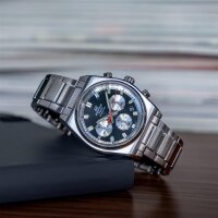 Casio Edifice EFB-730 Herrenchronograph, Edelstahl, Saphirglas, 10 BAR wasserdicht, silberfarbenes Gehäuse