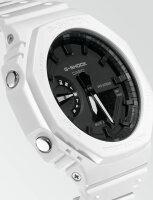 Casio G-Shock GA-2100-7AER Mens Watch, White, 20 bar Water Resistant, Analog-Digital, Stopwatch, Countdown, Alarm, Illumination, Nylon Strap