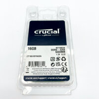 Crucial 16GB RAM (CT16G4SFRA32A), DDR4-3200, SO-DIMM, CL22, 1,2V, Notebook-Arbeitsspeicher