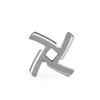 KitchenAid Fleischwolf Metallaufsatz, kompatibel mit Küchenmaschinen, robust, silber/rot, ideal für Hausgebrauch