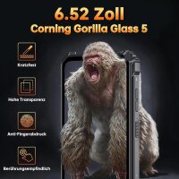 OUKITEL G1 Smartphone, 24GB RAM, 256GB Speicher, 6,52" HD Display, 10600mAh Akku, 48MP Kamera, 4G, Octa-Core, Schwarz