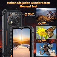 OUKITEL G1 Smartphone, 24GB RAM, 256GB Speicher, 6,52" HD Display, 10600mAh Akku, 48MP Kamera, 4G, Octa-Core, Schwarz