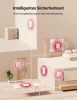 X-SENSE SMS0A Bewegungsmelder, Zubehör für AS05/AS08, benötigt SBS50 Basisstation, Alexa-kompatibel, austauschbare Batterie, weiß