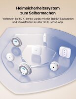 X-SENSE SMS0A Bewegungsmelder, Zubehör für AS05/AS08, benötigt SBS50 Basisstation, Alexa-kompatibel, austauschbare Batterie, weiß