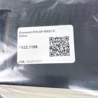 Nutec Diamond D10-GF-MS21 C Cyan 500ml ink cartridge, solvent, model F622.1188, digital printing ink