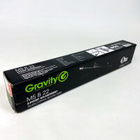 Gravity MS B 22 microphone arm, telescopic 500–880 mm, 3/8" external thread, 2-way adjustable, black, microphone stand
