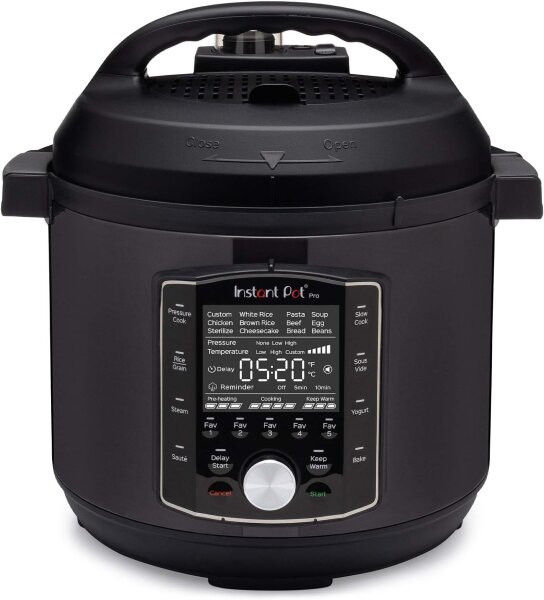 Instant Pot Pro 60 Multikocher, 5,7L, 220–240V, Edelstahl schwarz, 36,3x36,3x38,8cm, vielseitiger Schnellkochtopf