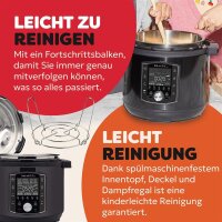Instant Pot Pro 60 Multikocher, 5,7L, 220–240V, Edelstahl schwarz, 36,3x36,3x38,8cm, vielseitiger Schnellkochtopf