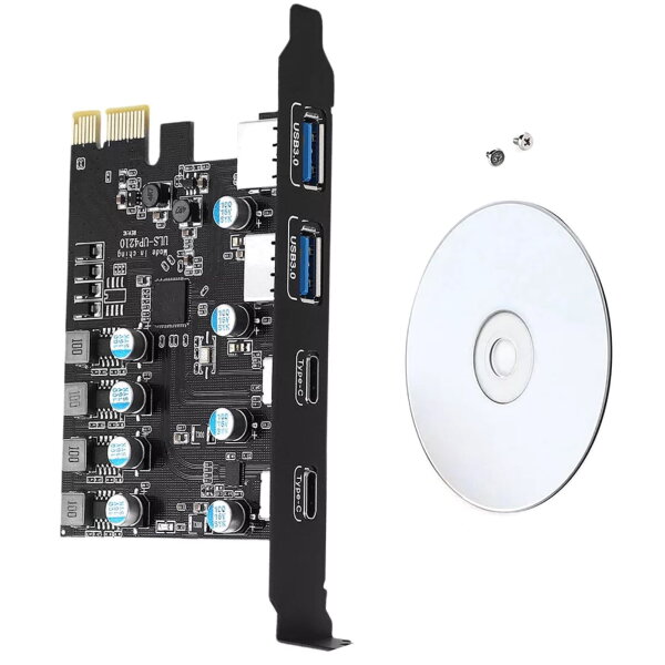 FARBOKO PCIe-Hostkarte, USB 3.0/3.1/3.2, 5/10/20 Gbit/s, PCIe-Erweiterung, schnelle & sichere Datenübertragung