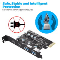 FARBOKO PCIe-Hostkarte, USB 3.0/3.1/3.2, 5/10/20 Gbit/s,...
