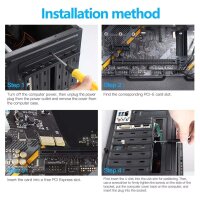 FARBOKO PCIe-Hostkarte, USB 3.0/3.1/3.2, 5/10/20 Gbit/s, PCIe-Erweiterung, schnelle & sichere Datenübertragung