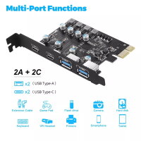 FARBOKO PCIe-Hostkarte, USB 3.0/3.1/3.2, 5/10/20 Gbit/s, PCIe-Erweiterung, schnelle & sichere Datenübertragung