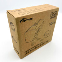 Toptrek 1057+T37 LED-Fahrradbeleuchtungsset, 3,7V, IPX5, 2000mAh Li-Ion, OSRAM-LED, Front- & Rücklicht, wiederaufladbar, Schwarz
