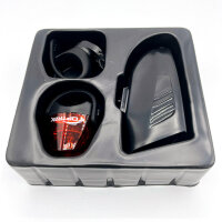 Toptrek 1057+T37 LED-Fahrradbeleuchtungsset, 3,7V, IPX5, 2000mAh Li-Ion, OSRAM-LED, Front- & Rücklicht, wiederaufladbar, Schwarz