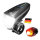 Toptrek 1057+T37 LED-Fahrradbeleuchtungsset, 3,7V, IPX5, 2000mAh Li-Ion, OSRAM-LED, Front- & Rücklicht, wiederaufladbar, Schwarz