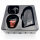 Toptrek 1057+T37 LED-Fahrradbeleuchtungsset, 3,7V, IPX5, 2000mAh Li-Ion, OSRAM-LED, Front- & Rücklicht, wiederaufladbar, Schwarz