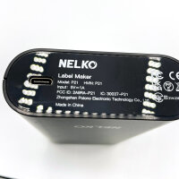 Nelko P21 Mini Label Printer, portable, wireless, Bluetooth, USB-C, 5V/1A, incl. cable & instructions, black