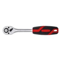 STIER Umschaltknarre 1/2", 72 Zähne, Schnelllösefunktion, 5° Rückschwenkwinkel, reversibel, 2K-Griff