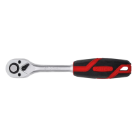 STIER Umschaltknarre 1/2", 72 Zähne, Schnelllösefunktion, 5° Rückschwenkwinkel, reversibel, 2K-Griff