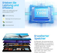Blackview Tab 90 WiFi Tablet, 27,7 cm, 12 GB RAM, 128 GB Speicher, 8200 mAh Akku, 13+8 MP Kamera, 5G WLAN, silbergrau