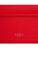 Fable England Kate Foldover Bag, shoulder bag, 23x15x7 cm, 110 cm strap, 2 inner compartments, red, womens, polyester lining