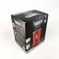 Bialetti MKF02 Perfetto Crema Milchaufschäumer, 300 ml, rot, Cappuccinatore, Premium-Qualität, Ein-/Ausschalter