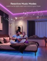 Govee H615D LED-Lichtstreifen 20m, RGB, 24V, 12W, App-Steuerung, kompatibel mit Alexa & Google Assistant, für Ambiente