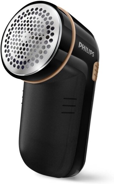 Philips GC026/80 Fusselentferner, für Wolle & Nylon, entfernt Knötchen, Textilrasierer, für alle Stoffe, schwarz