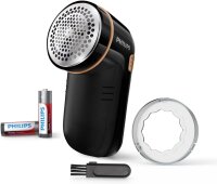 Philips GC026/80 Fusselentferner, für Wolle & Nylon, entfernt Knötchen, Textilrasierer, für alle Stoffe, schwarz