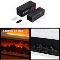 Kaminflammen-Aroma-Diffusor, 5V/2A, ≥10W, 261x101x97mm, Timer (1/3/5 Std.), schwarz, stimmungsvolles Flammendesign