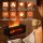 Kaminflammen-Aroma-Diffusor, 5V/2A, ≥10W, 261x101x97mm, Timer (1/3/5 Std.), schwarz, stimmungsvolles Flammendesign