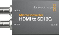 Blackmagic Design CONVCMIC/HS03G Micro Converter, HDMI auf 3G-SDI, 2 SDI-Ausgänge, kompakt, schwarz, für Kameras und Computer