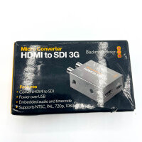 Blackmagic Design CONVCMIC/HS03G Micro Converter, HDMI auf 3G-SDI, 2 SDI-Ausgänge, kompakt, schwarz, für Kameras und Computer